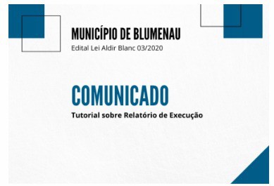 Tutorial orienta sobre relatório exigido pela Lei Aldir Blanc