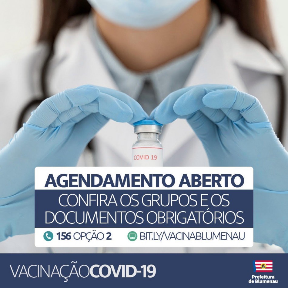 Blumenau abre agenda de vacinação contra a Covid-19 para profissionais da educação