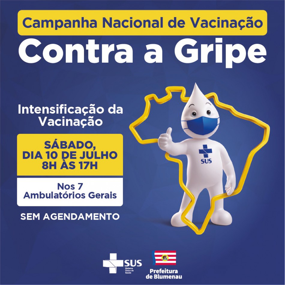 Blumenau vai intensificar vacinação da Influenza, no próximo sábado