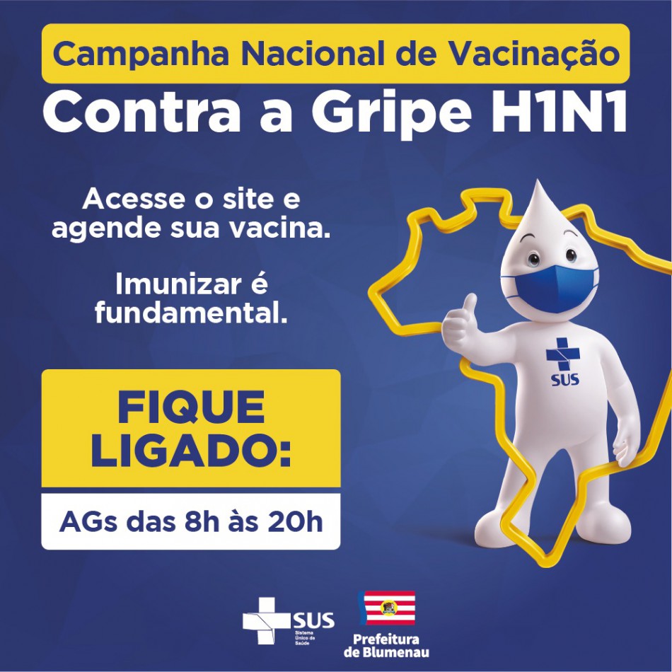 Blumenau segue com 3 mil vagas para agendamento da vacina contra a gripe