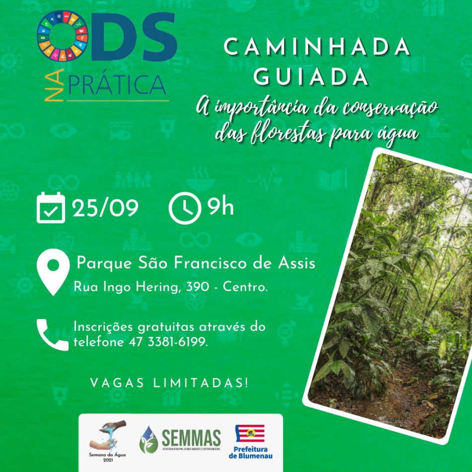 Abertas as inscrições para Caminhada guiada no Parque São Francisco de Assis 