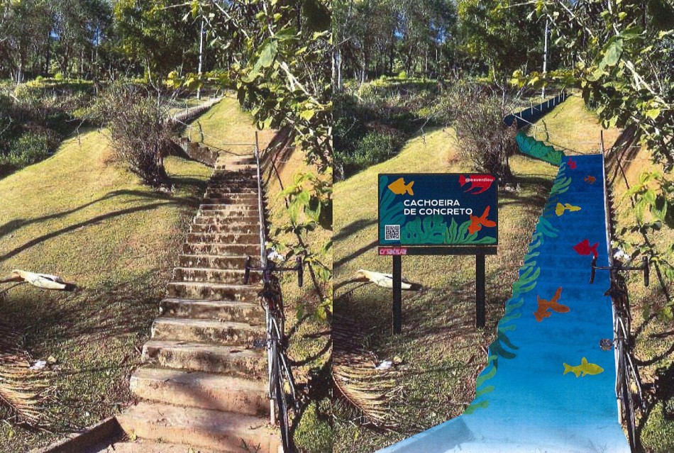 Morro do Aipim em Blumenau terá uma "Cachoeira de Concreto"