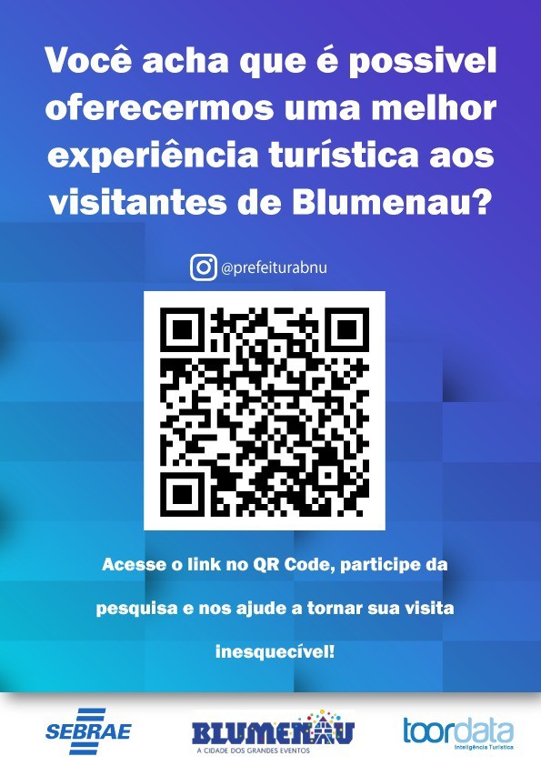 Secretaria de Turismo realiza pesquisa para identificar o perfil dos turistas que visitam Blumenau