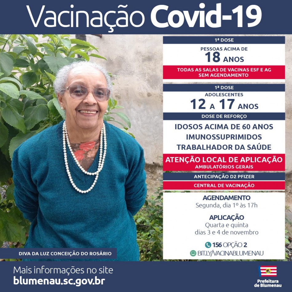 Blumenau reabre agendamento da vacina contra a Covid-19 para vários grupos