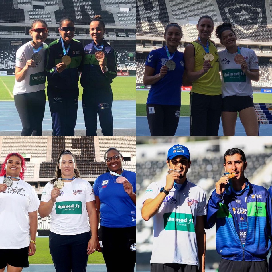 Equipe de atletismo da AABLU conquista medalhas para Blumenau na 41ª edição do Troféu Brasil