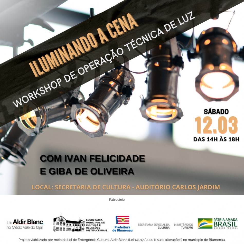 Workshop gratuito ensina operação técnica de luz em cena