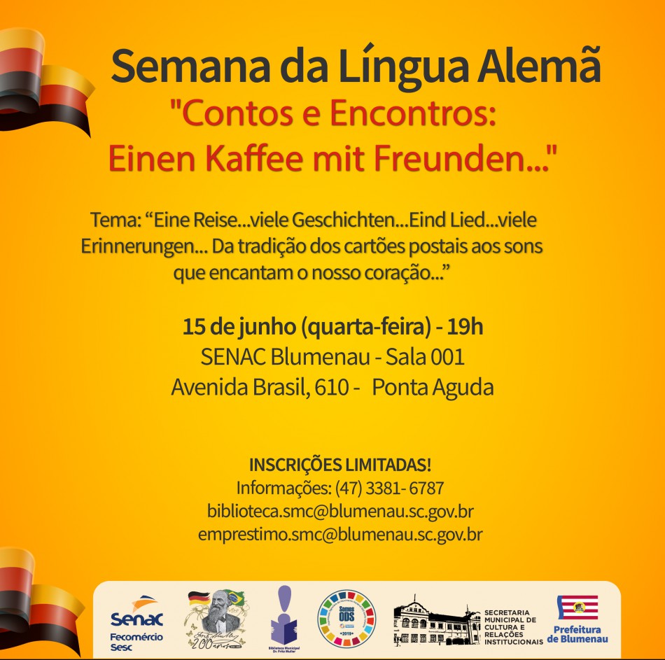 Contos e Encontros tem edição especial na Semana da Língua Alemã