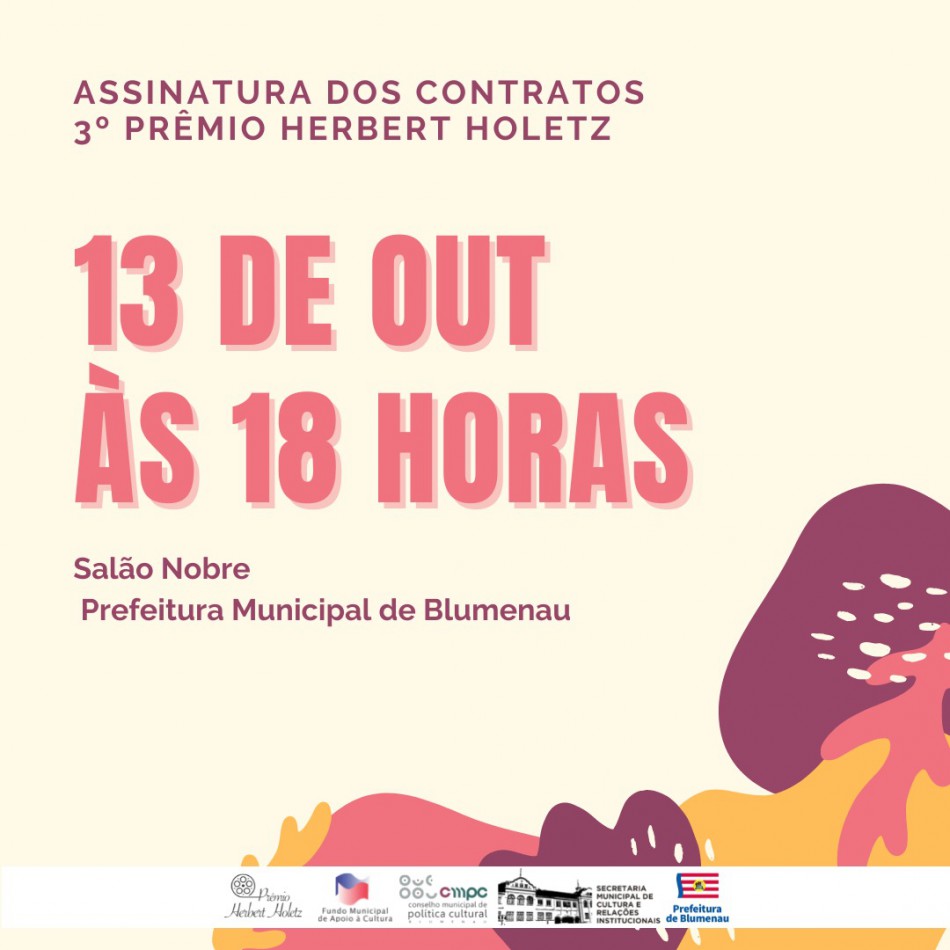 Contratos do Prêmio Herbert Holetz serão assinados no dia 13