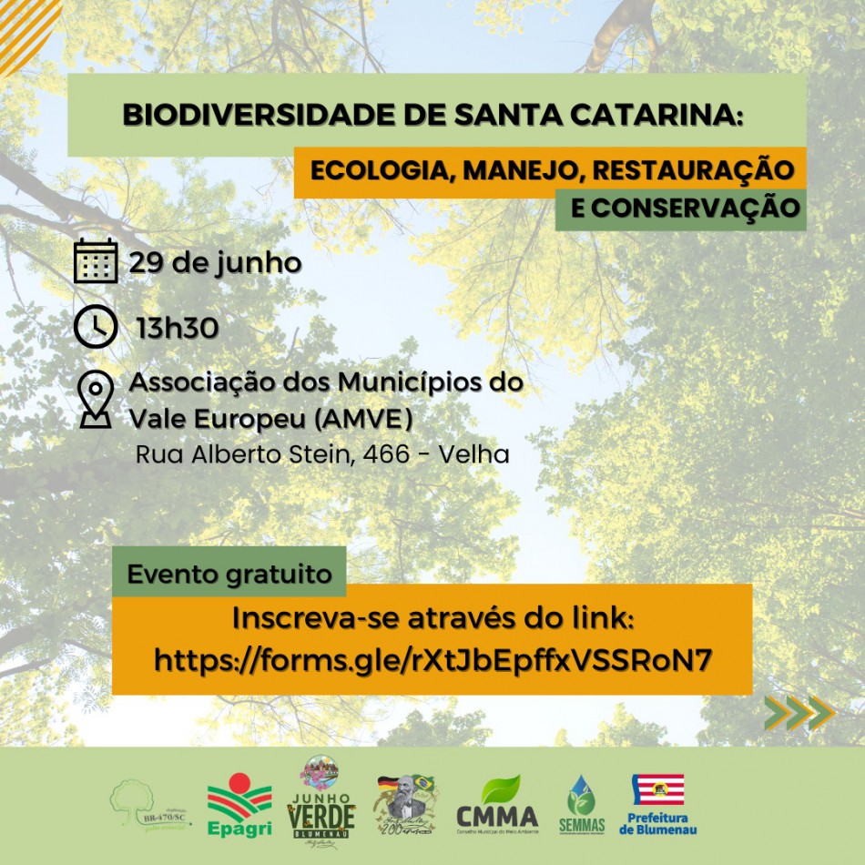 Junho Verde traz palestra sobre a biodiversidade de Santa Catarina