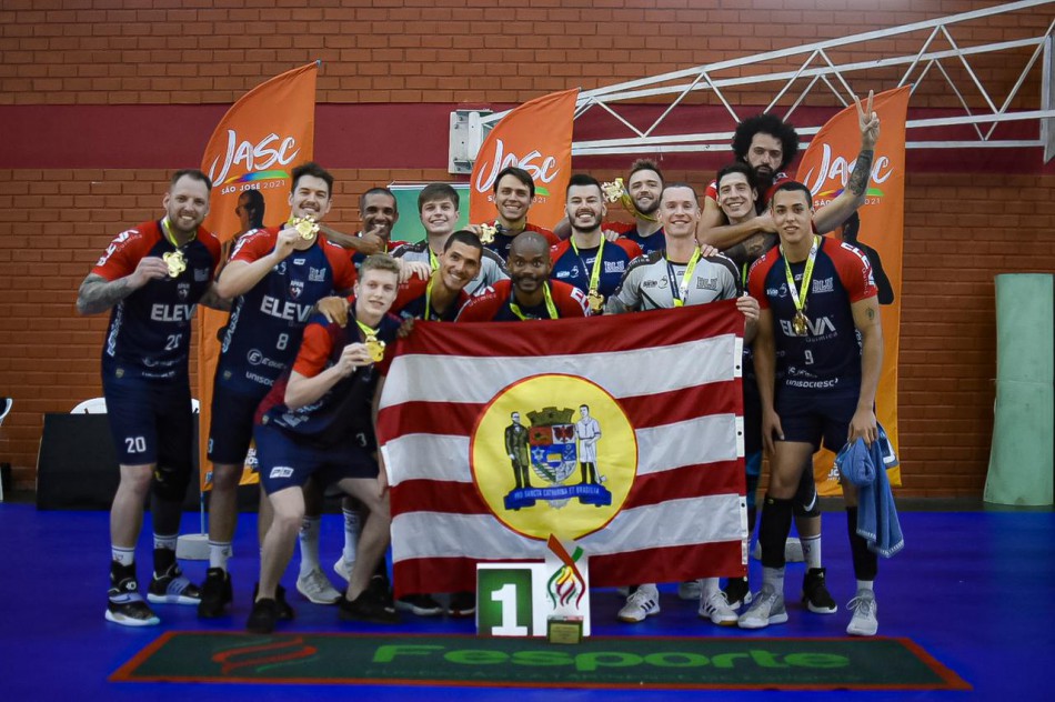 Blumenau é campeão na modalidade de Vôlei masculino dos JASC