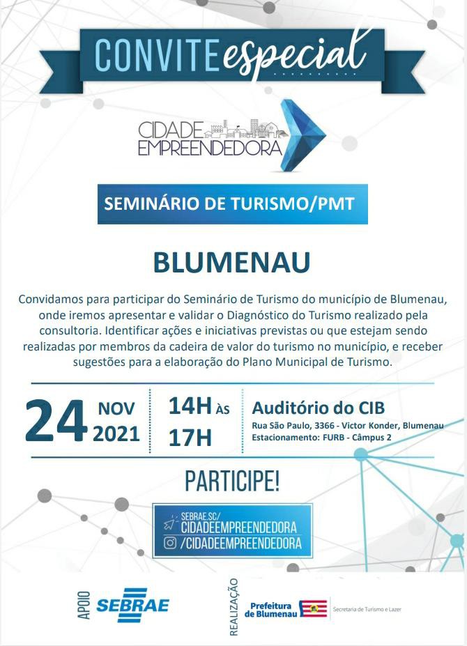 Prefeitura de Blumenau promove Seminário de Turismo