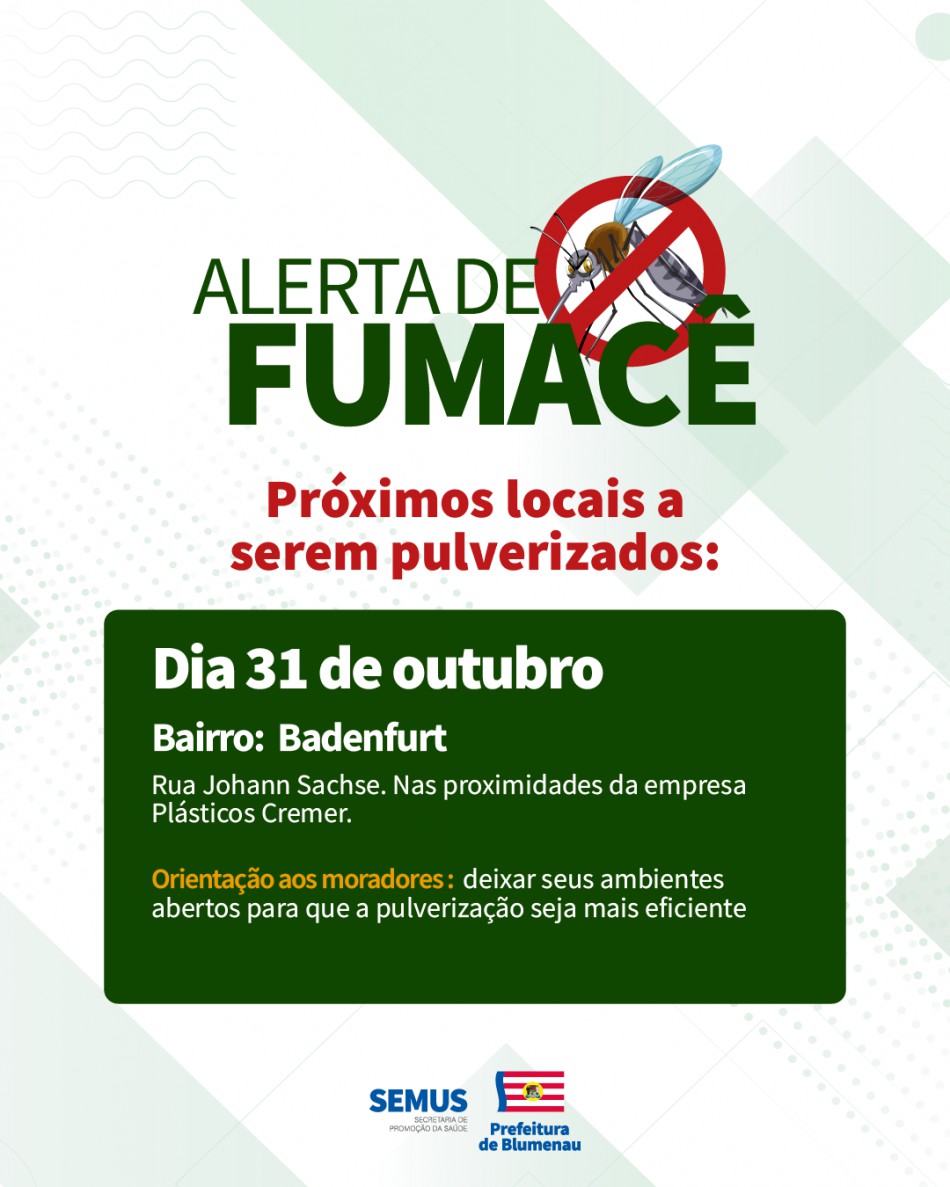 Combate à Dengue: alerta de fumacê