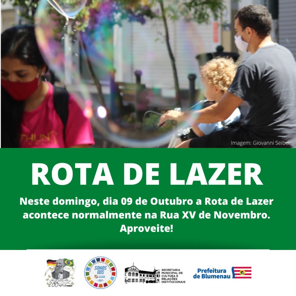 Rota de Lazer volta domingo com palco musical