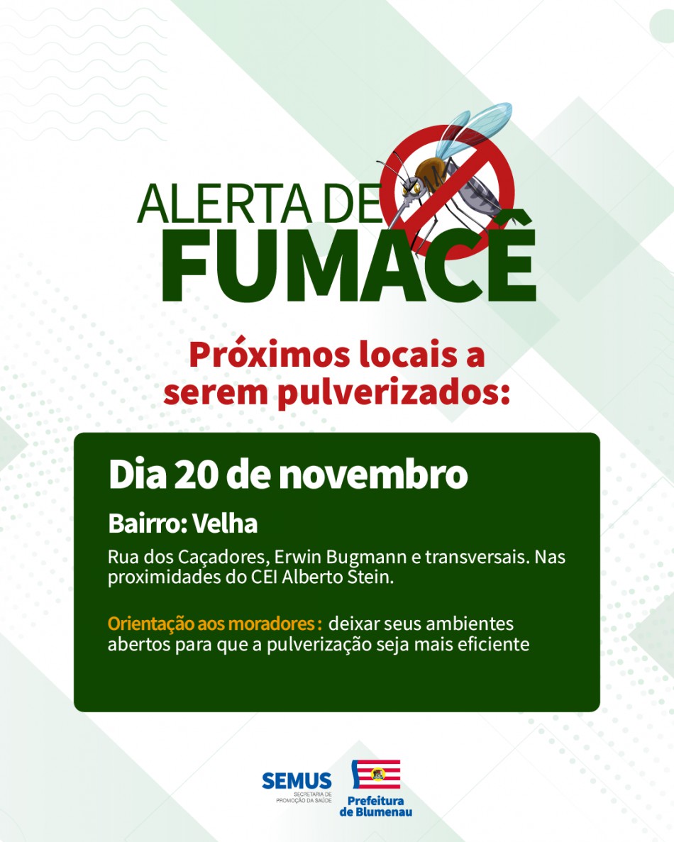 Combate à Dengue: alerta de fumacê