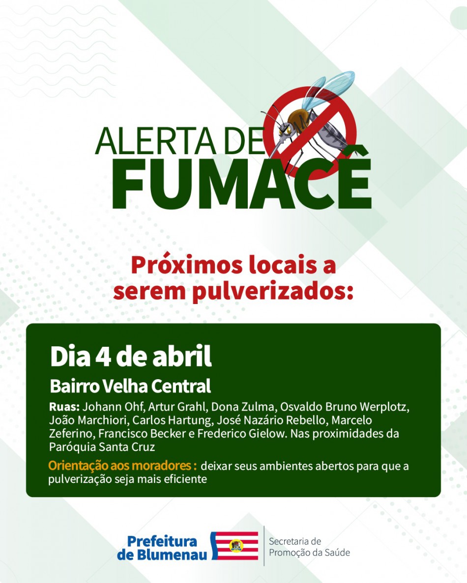 Combate à Dengue: alerta de fumacê