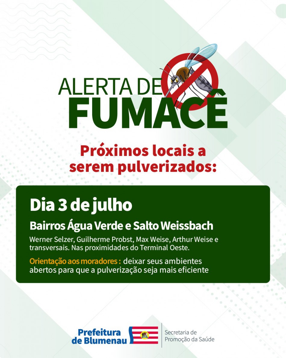 Combate à Dengue: alerta de fumacê