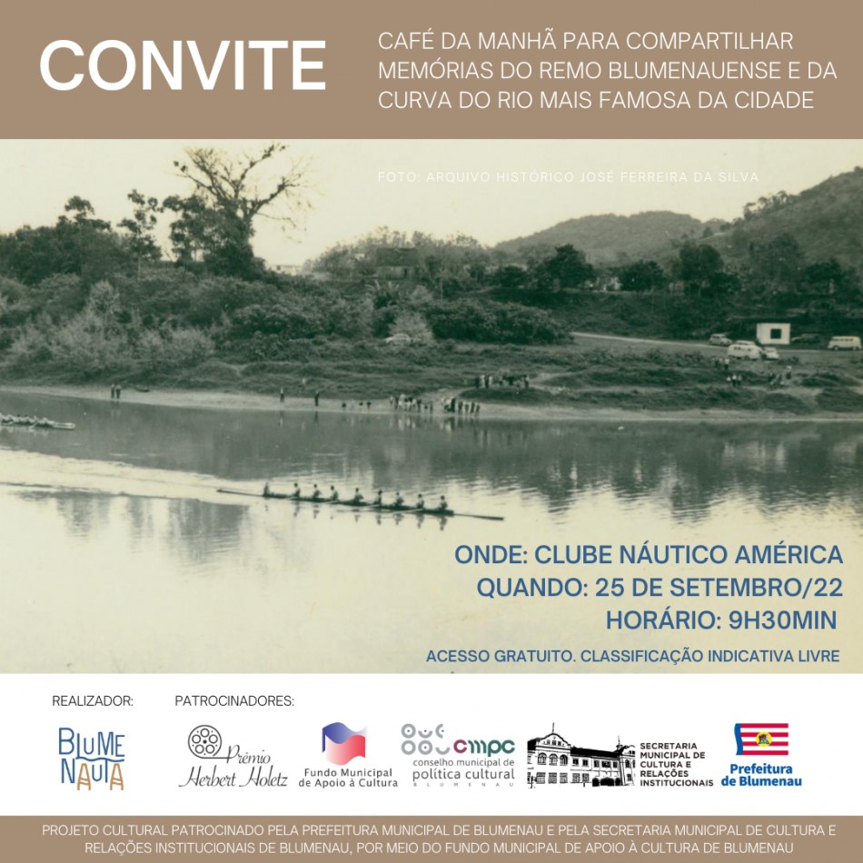 Projeto "Blumenau(ta): a cidade começa pelo rio" promove encontro-café