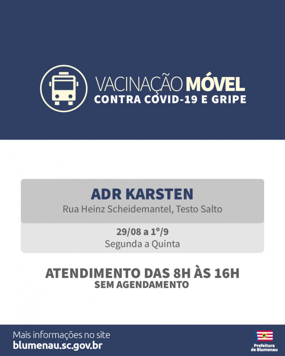 Vacinação móvel contra gripe e Covid-19 chega ao bairro Testo Salto