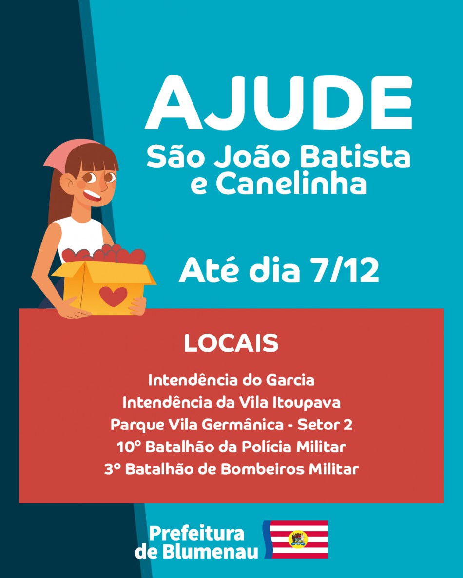 Blumenau arrecada donativos para as famílias atingidas pela chuva em Santa Catarina