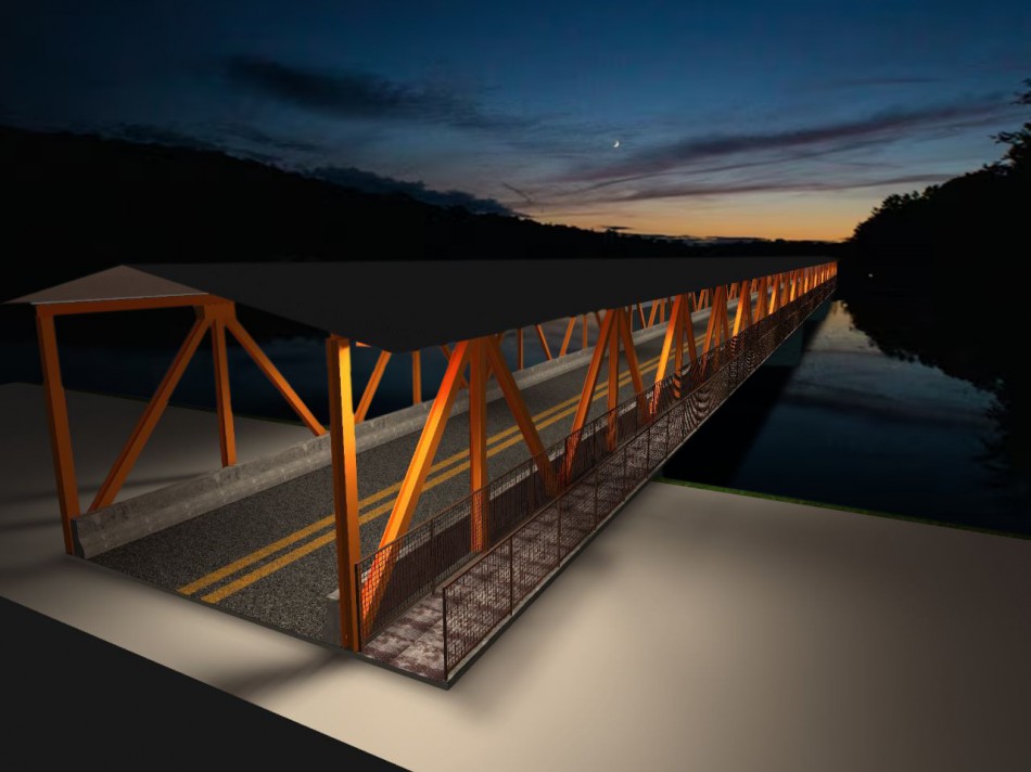 Prefeitura inicia testes para revitalização da luminosidade da Ponte do Salto 