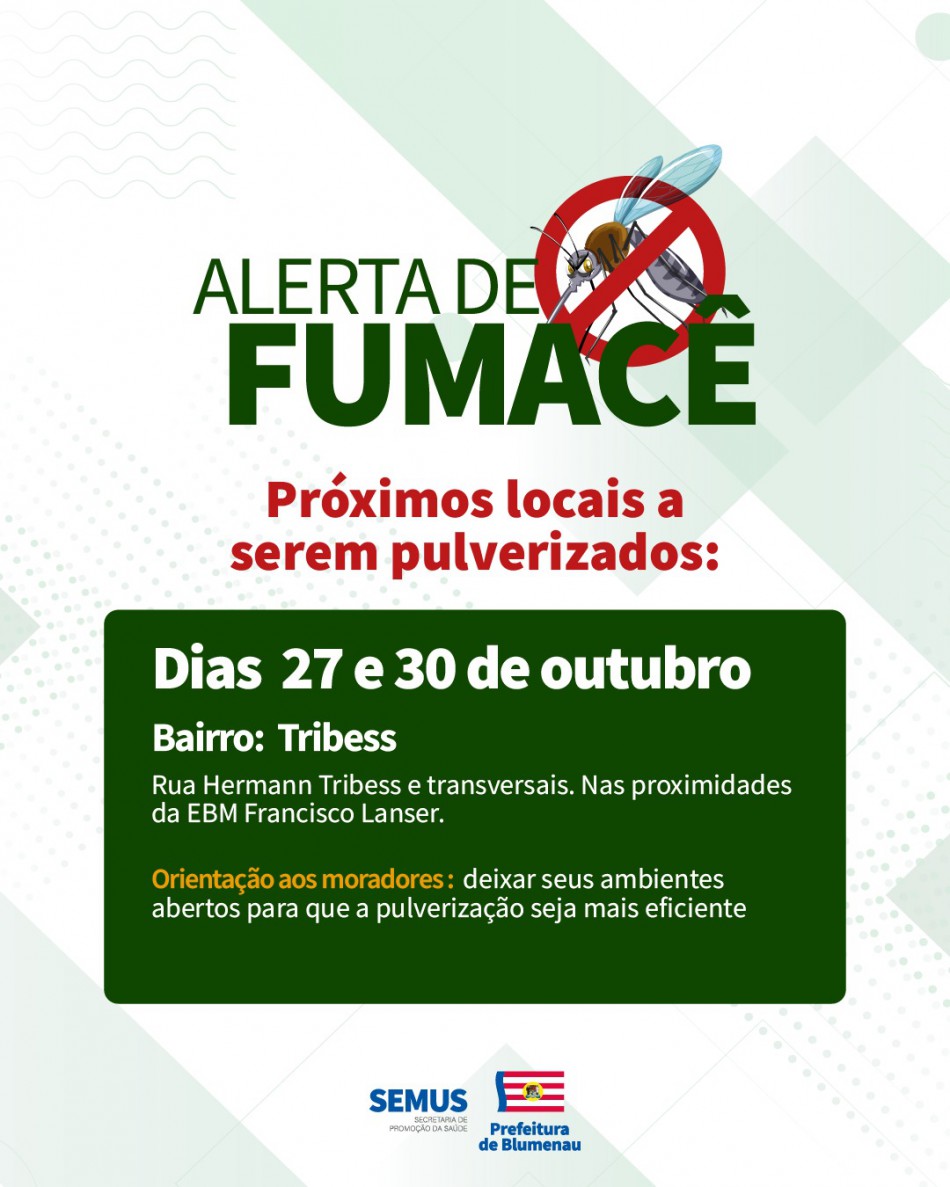 Combate à Dengue: alerta de fumacê