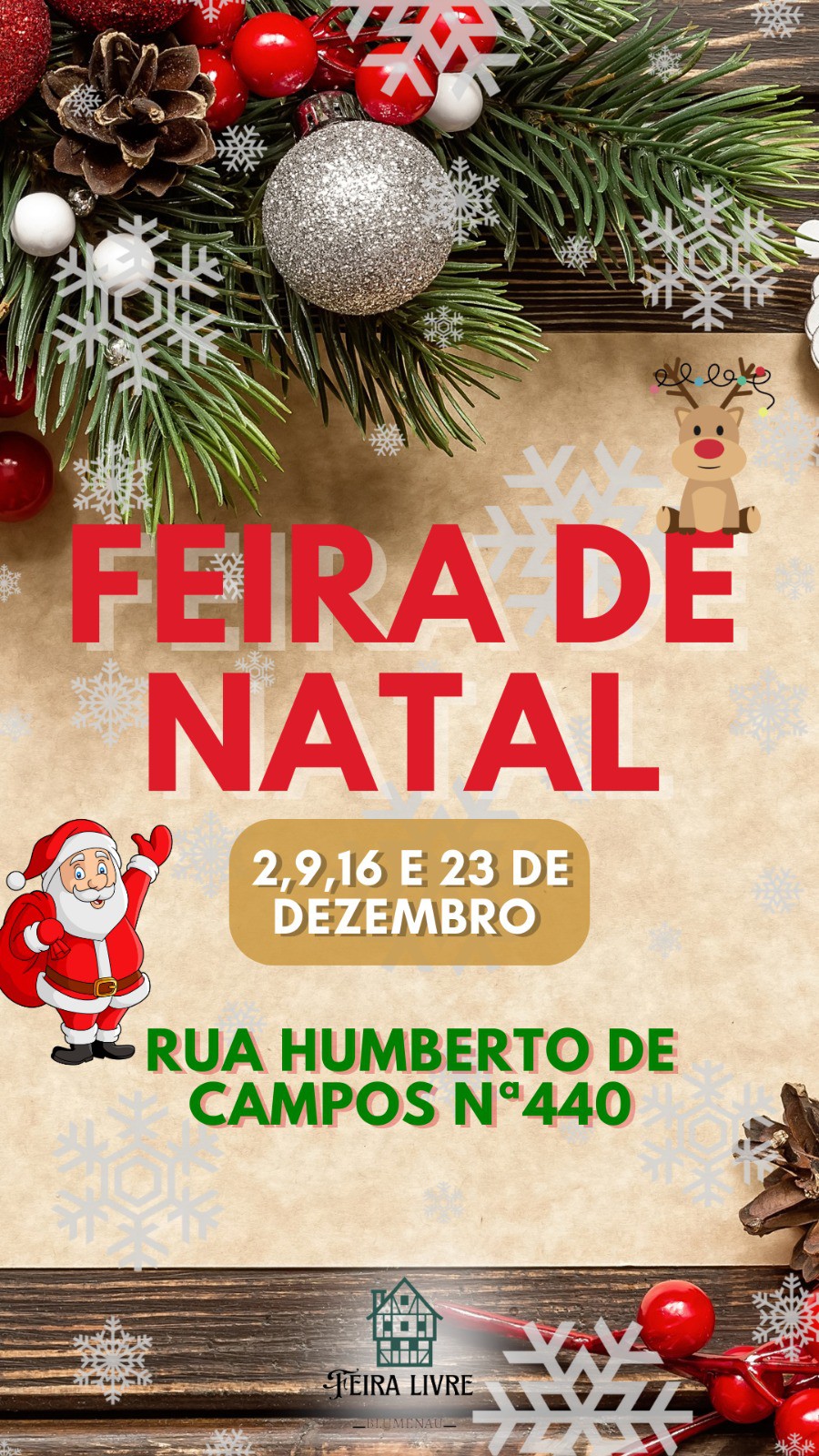Prefeitura de Blumenau promove Feira de Natal em dezembro