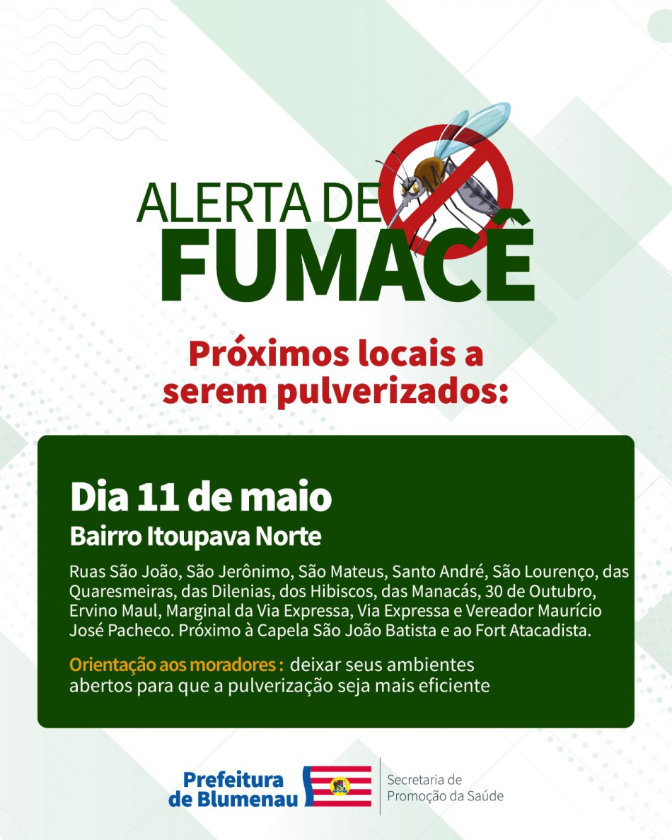 Combate à Dengue: alerta de fumacê