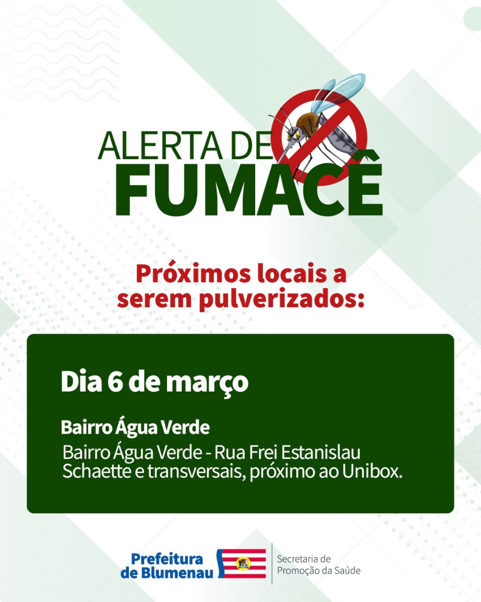 Combate à Dengue: alerta de fumacê