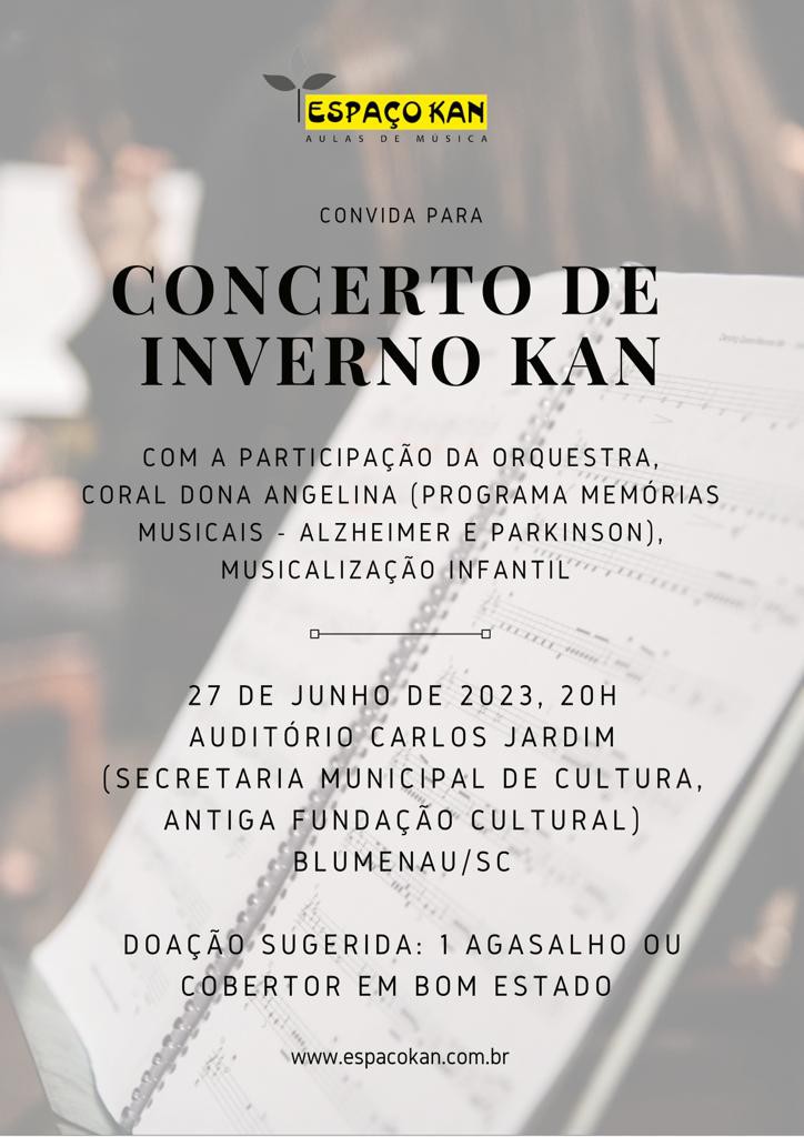 Concerto de Inverno Kan confirma atrações