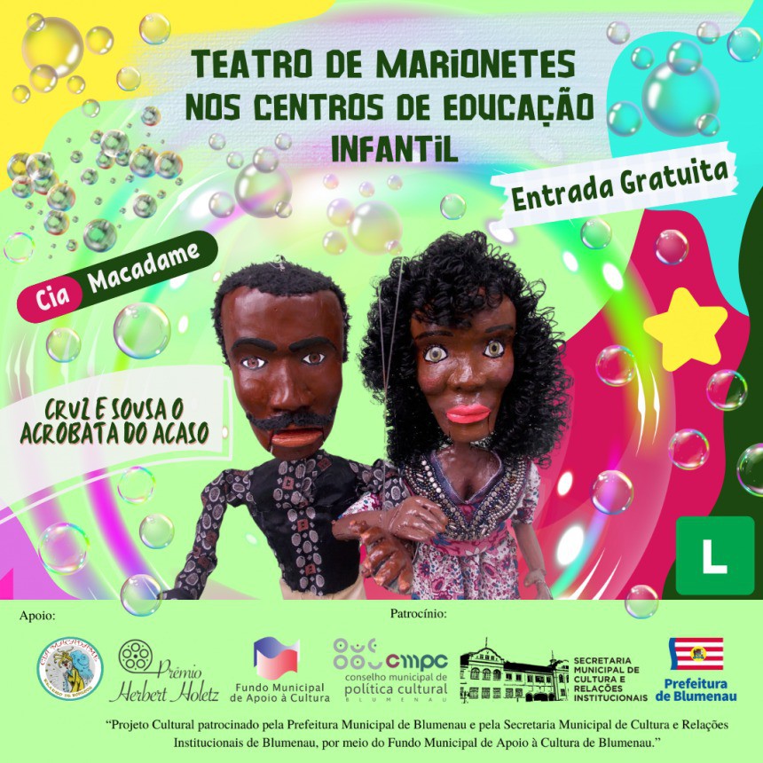 Teatro de marionete homenageia o poeta Cruz e Souza