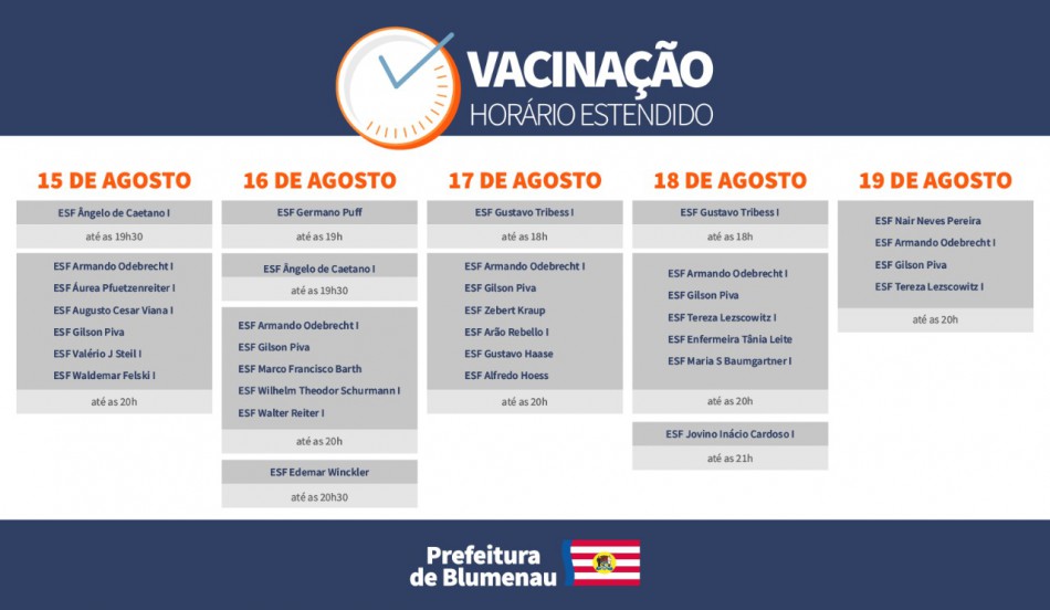 Unidades ESF com salas de vacinação fazem imunização em horário ampliado