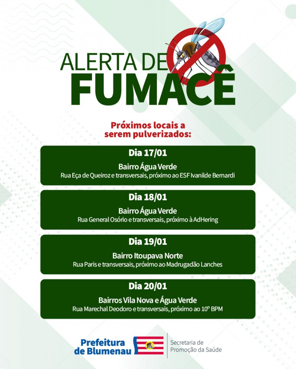 Combate à Dengue: alerta de fumacê 