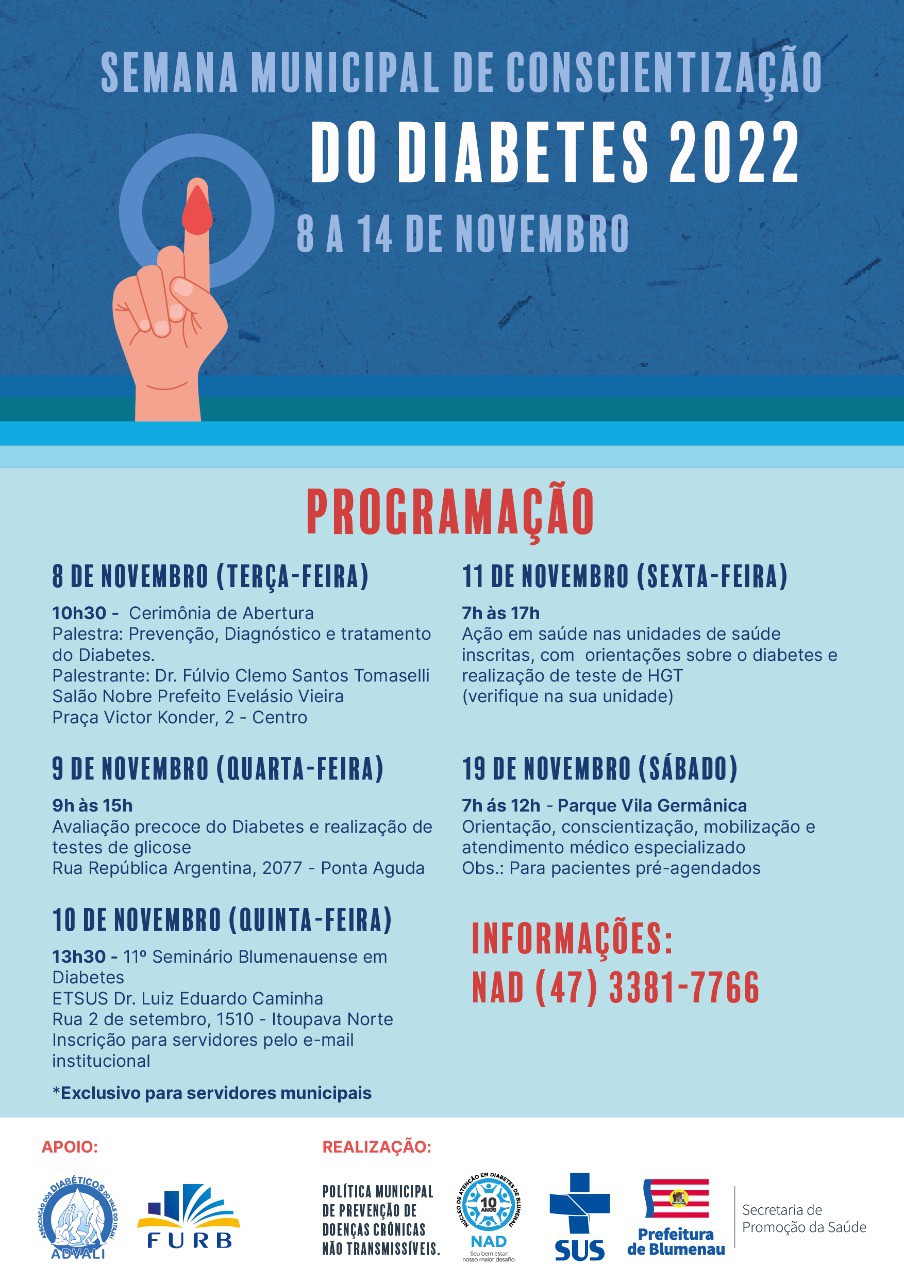 Semus faz programação sobre a prevenção do Diabetes durante o Novembro Azul