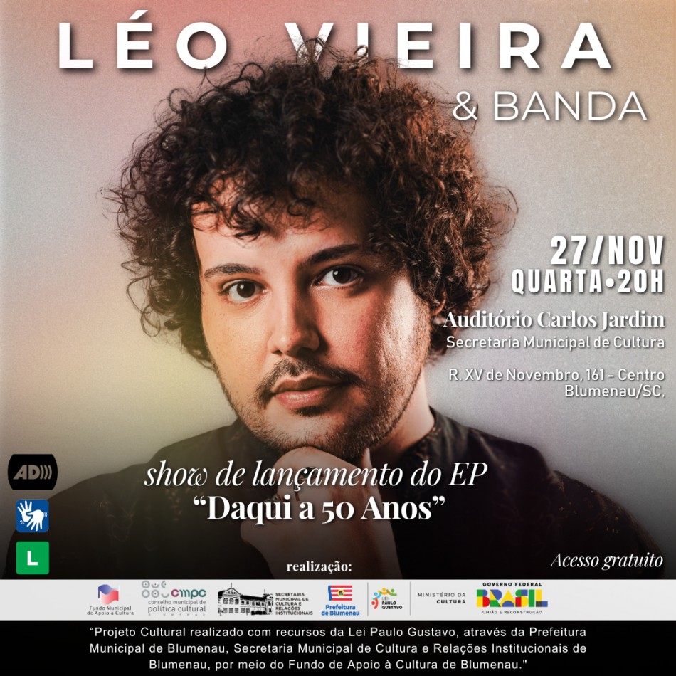 Léo Vieira lança EP na Secretaria de Cultura