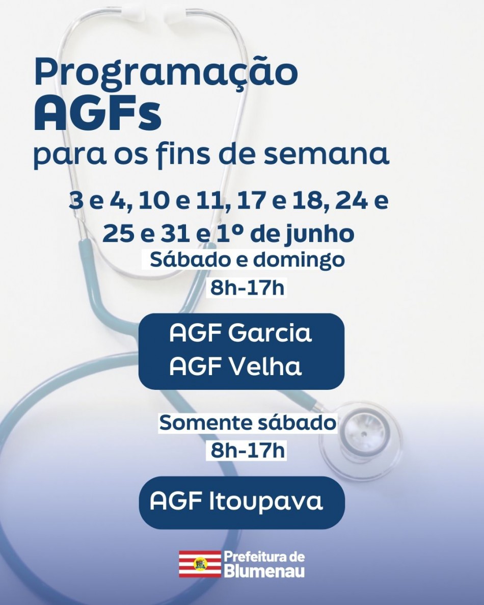 Três AGFs seguem abertos nos fins de semana de maio