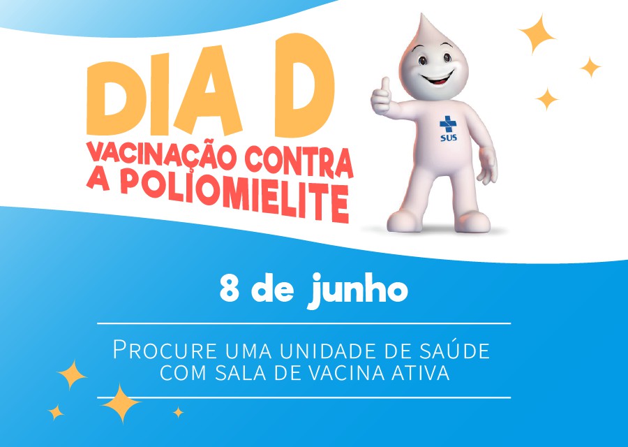 'Dia D' de vacinação contra a poliomielite será neste sábado, dia 8