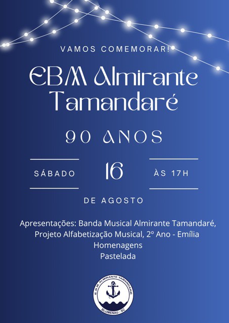 Escola Básica Municipal Almirante Tamandaré celebra 90 anos com programação especial