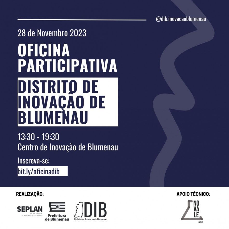 Distrito de Inovação de Blumenau realiza oficina no mês de novembro 