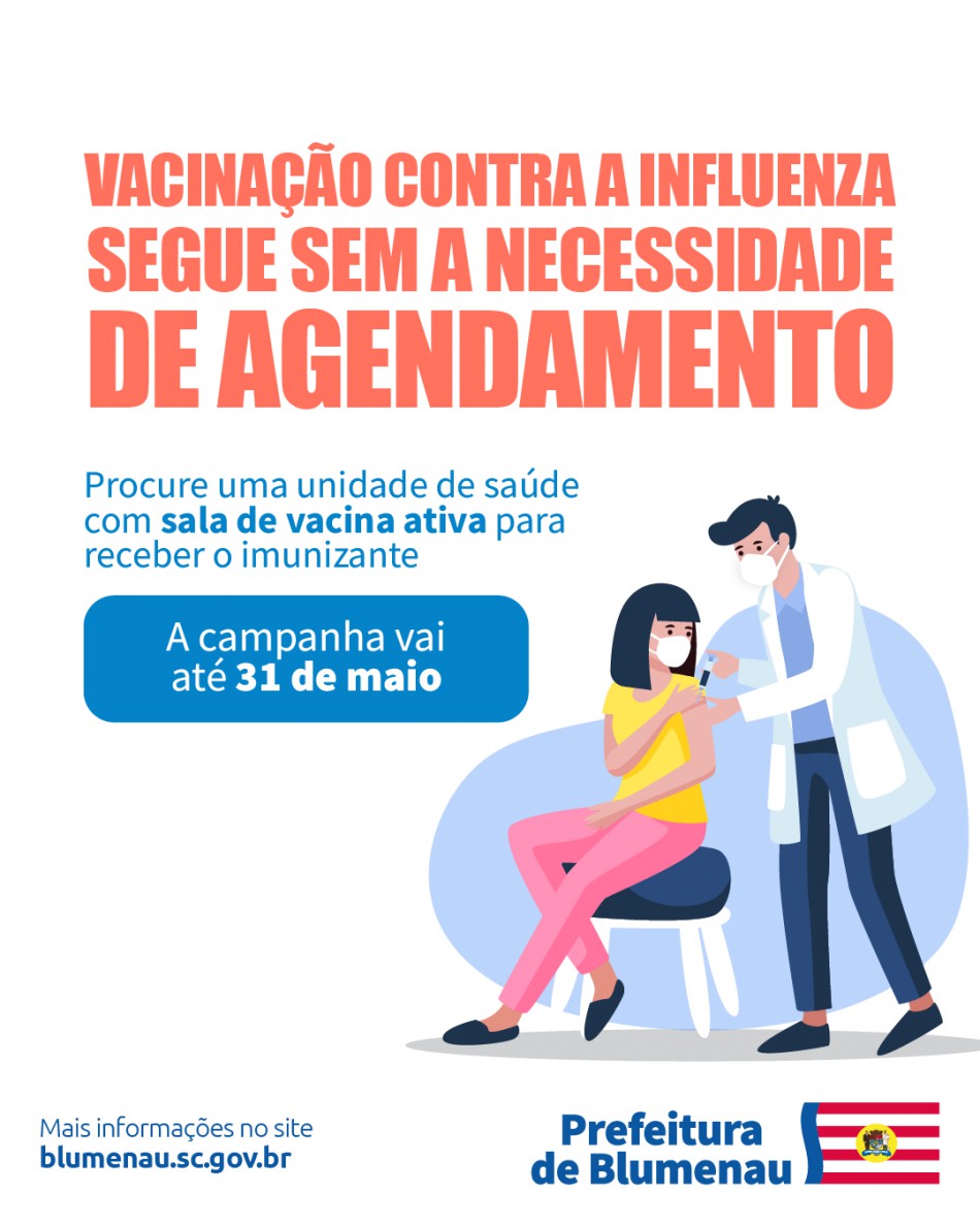 Vacinação contra a Influenza segue sem a necessidade de agendamento