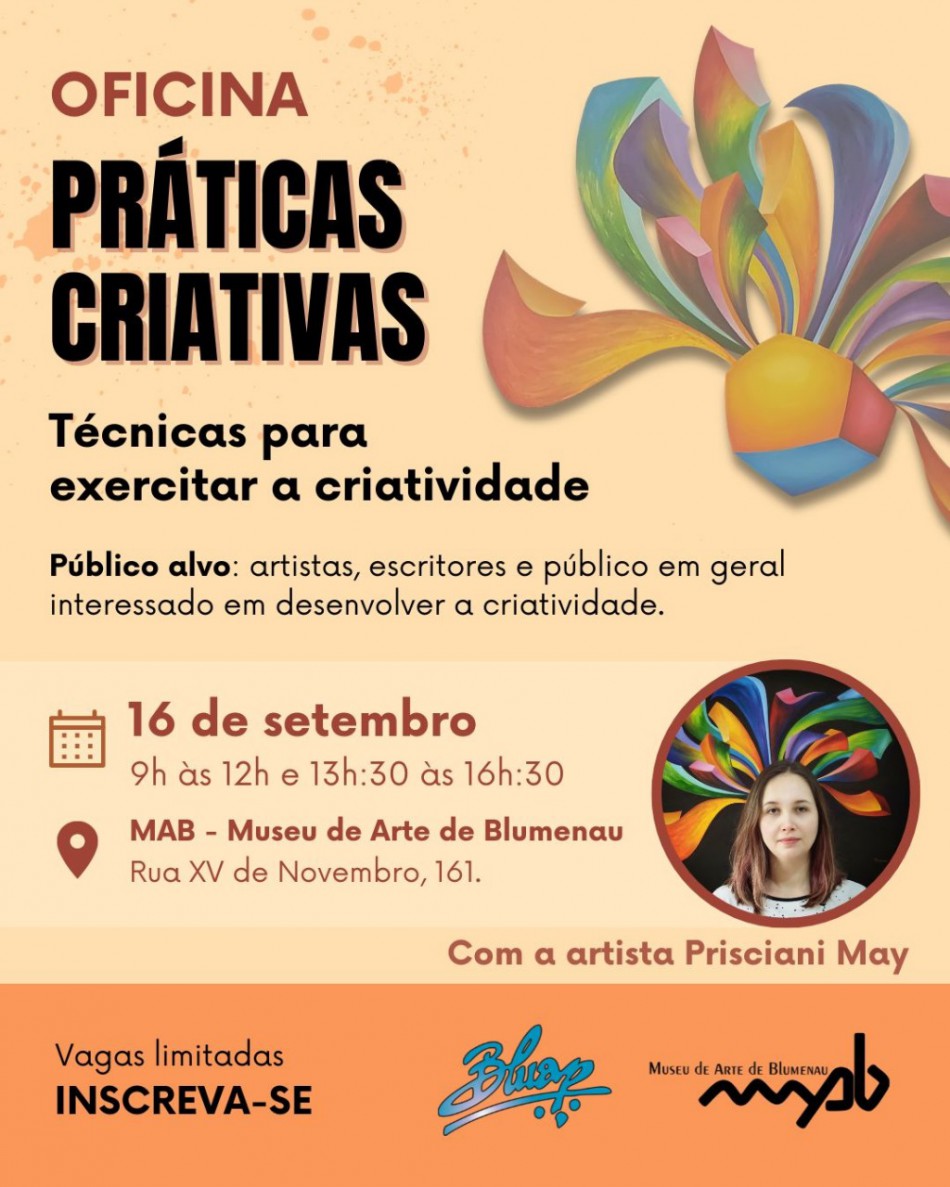 MAB promove oficina de "práticas criativas"