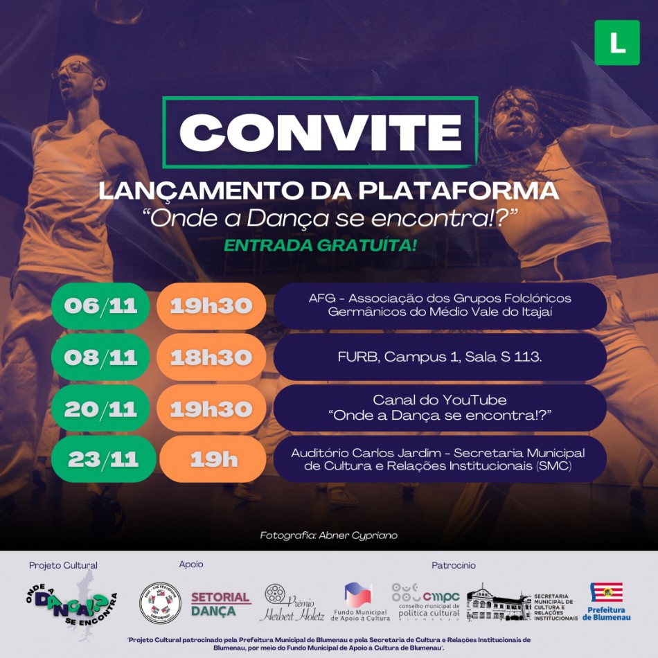 Projeto Onde a Dança se Encontra lança site em novembro