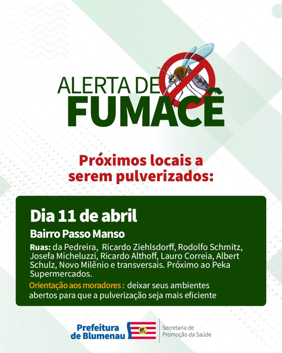 Combate à Dengue: alerta de fumacê