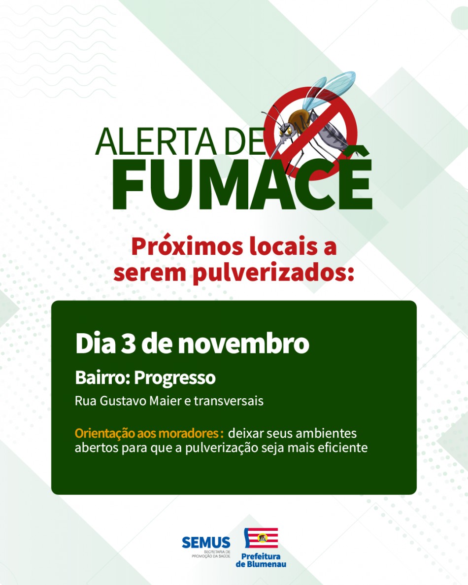 Combate à Dengue: alerta de fumacê