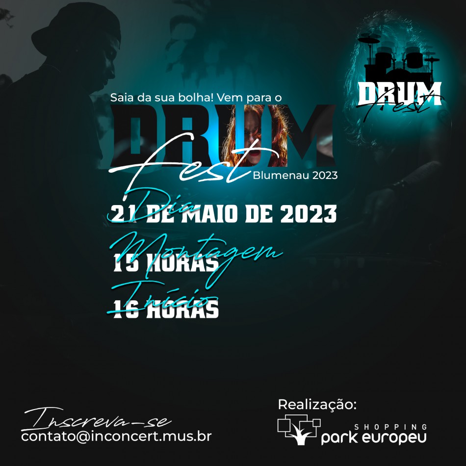 Show de bateristas confirmado para 21 de maio