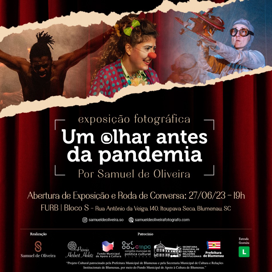 Samuel de Oliveira lança mostra fotográfica virtual e exposição na Furb