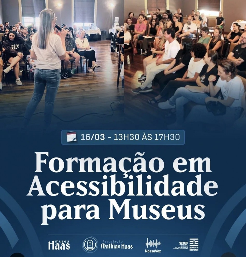 Formação em acessibilidade para museus amplia debate sobre inclusão cultural em Blumenau