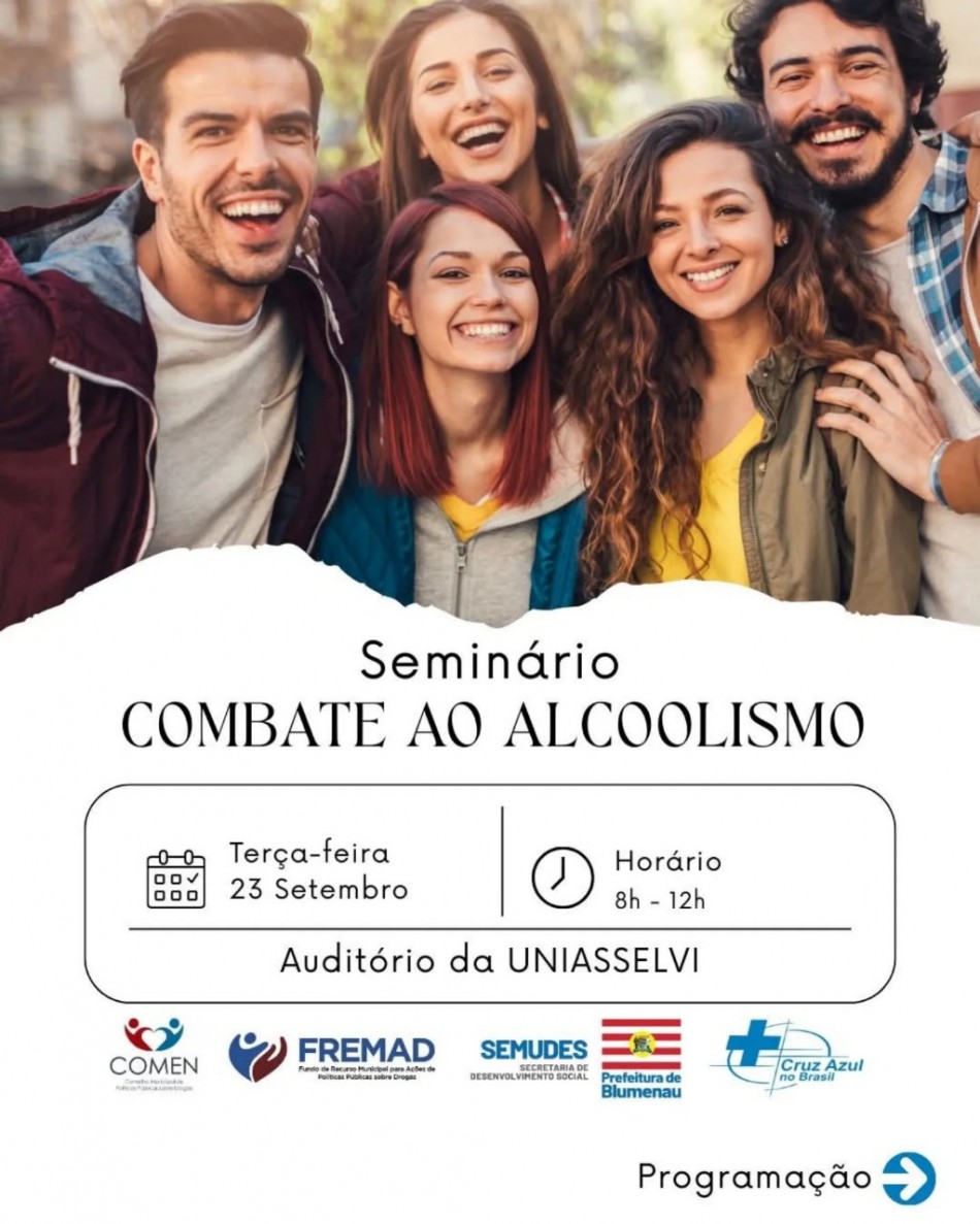 Combate ao Alcoolismo é tema de seminário em Blumenau