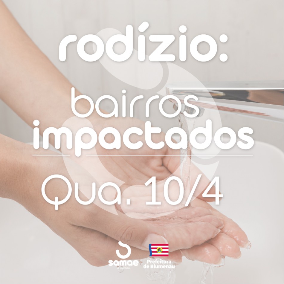 Confira os bairros de Blumenau impactados no abastecimento de água nesta quarta-feira, dia 10