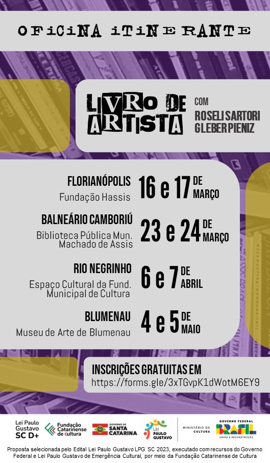 Blumenau está no roteiro da Oficina Livro de Artista