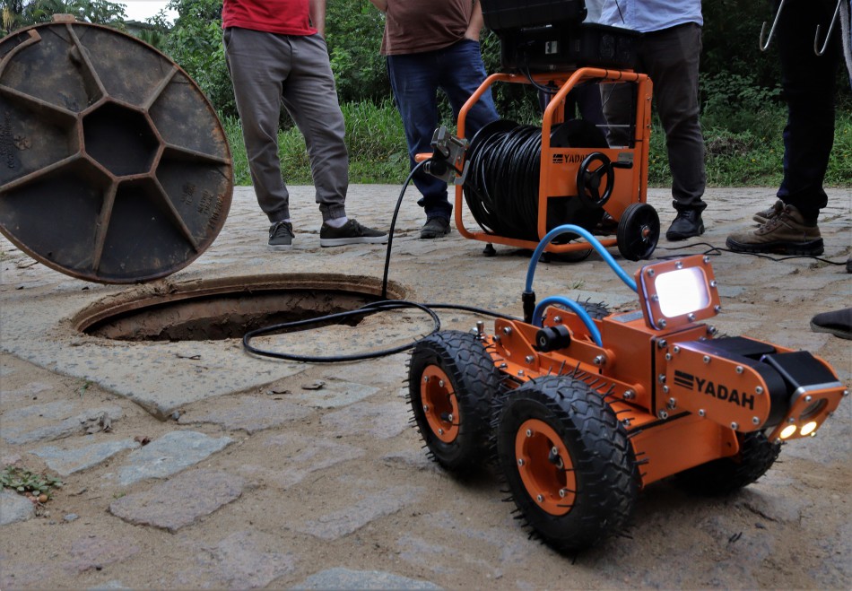 Município adquire robô elétrico para vistoria e análise em sistemas de drenagem